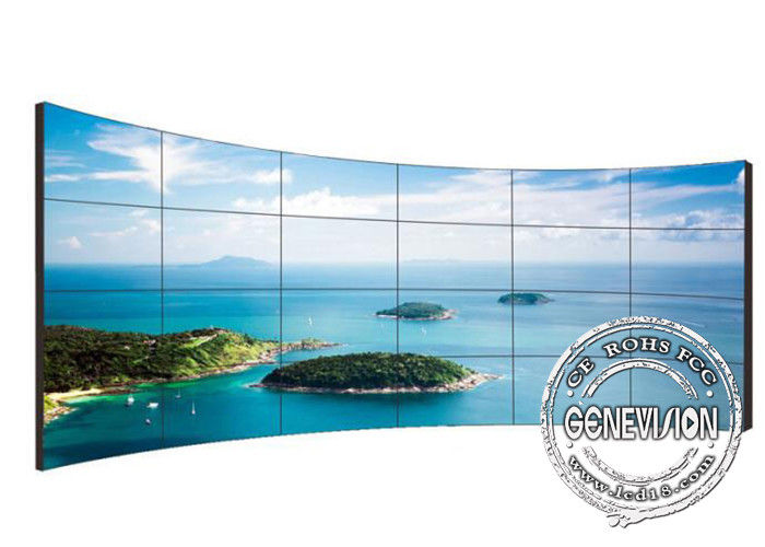 Ściana wideo Digital Signage 10 W 55 cali 4 * 8 Zakrzywiony, bardzo duży ekran dotykowy Samsung IR