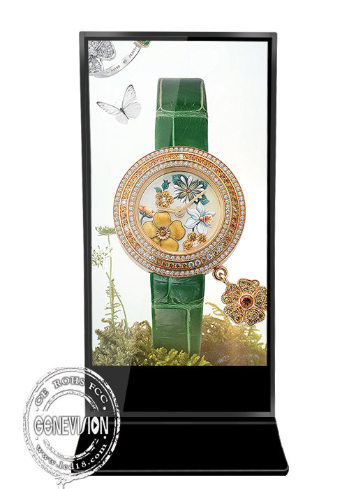 Kryty podłogowy 75-calowy wyświetlacz Android WIFI 4K Digital Signage Czarny