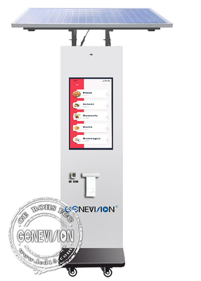Off Grid Solar Power System Zewnętrzny ekran dotykowy Kiosk 27 cali ze skanerem kodów QR