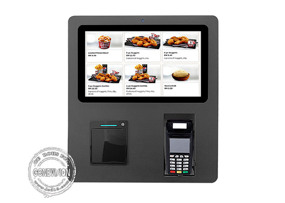 Aparat do rozpoznawania twarzy Bezgotówkowy kiosk do samodzielnego zamawiania w restauracji 15,6 cala