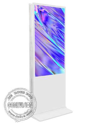 Dwustronny kiosk z cyfrowym oznakowaniem Wifi 55-calowy system Linux w kolorze białym