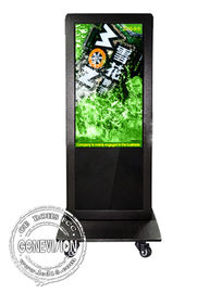 Podwójny dotykowy wyświetlacz LCD Standee / Movable Beacon Media Player Totem Digital Signage