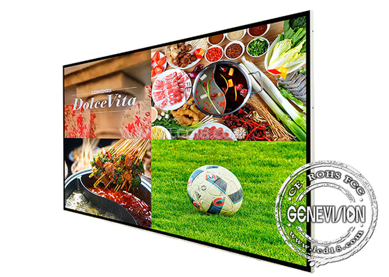 Prawy kąt 43-calowy Włóż ścianę i sufit Restauracja Android Wi-Fi Digital Signage Menu Board