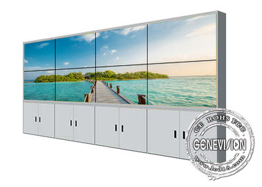 55-calowa ściana wideo 4K UHD z wąską ramką Ekran łączący ekran LCD 2 * 4 Szafka podłogowa