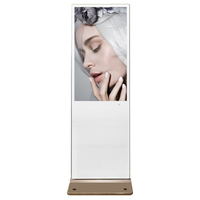 43-calowy Wi-Fi Digital Signage Totem Złoty Kolor Android Remote Control Cloud Server