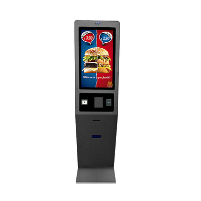 27-calowy podłóg standardowy samoobsługa zamówić kiosk fast food z oświetleniem LED