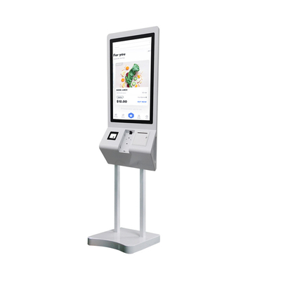 27 cali w kształcie litery B kiosk z automatyczną obsługą, tabliczka menu, maszyna z drukarką, skanerem kodu QR