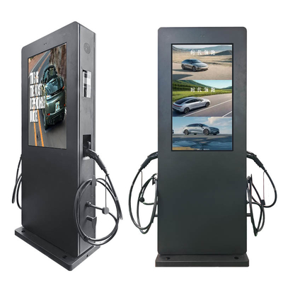 43 cali 22 kW podwójny ładowarka samochodu elektrycznego EV zewnętrzna sygnalizacja cyfrowa z OCPP 1.6 lub 2.0