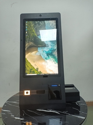 24-calowy rozdajnik kart do pokoi PMS Hotel Kiosk samoobsługowy z skanerem paszportowym OCR