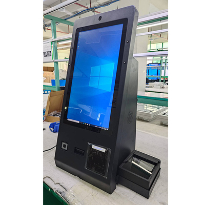 OCR Passport Reader 24 Inch Desktop Hotel Check In Kiosk samoobsługowy z mikrofonem kamerą