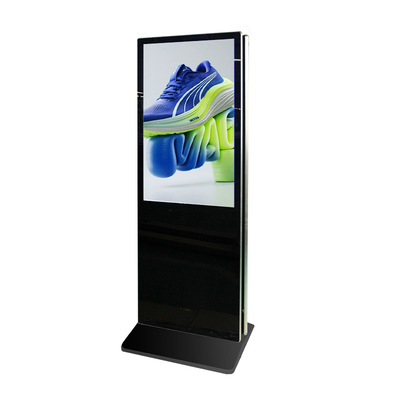 43-calowy podłogowy standardowy kiosk sygnalizacji cyfrowej o jasności 450 cd/m2 i metalowe szkło aluminiowe