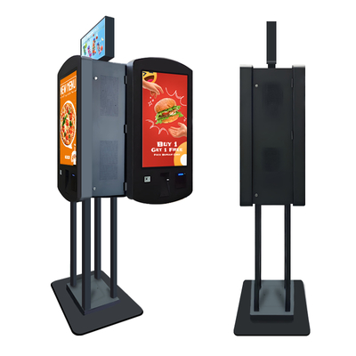 32-calowy kiosk płatniczy samoobsługowy QSR z dwustronnym wyświetlaczem, z chipsetem Nvidia GeForce RTX 4060 i podświetlaną skrzynią LED