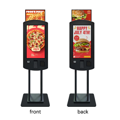 32-calowy panel 400 nitów, dwustronny, z ekranem dotykowym PCAP, terminal płatniczy samoobsługowy z chipsetem Nvidia GeForce RTX 4060, oprogramowanie cyfrowe dla restauracji KFC MacDonalds