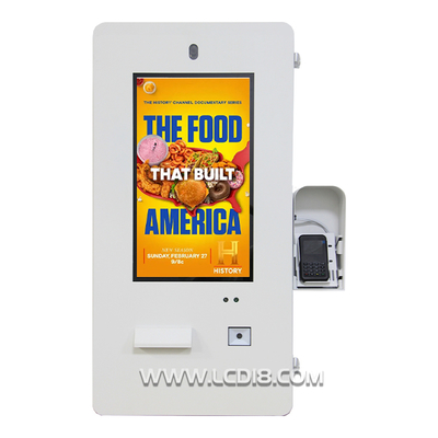 21.5 Inch Wall Mount Waterproof Outdoor Food Trailer Kiosk z kamerą Touch Screen Self Serving Kiosk dla przyczepy spożywczej