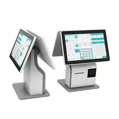 15.6 Inch Desktop Single Dual Side Self Service Kasjerki Kiosk z QR Barcode Scanner 80mm Thermal Printer NFC
