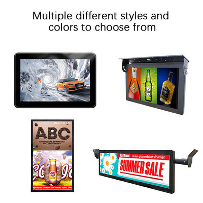 21.5/24/32 Inch Stretched Bar Ceiling Mount Bus Digital Signage LCD Monitor z rozdzielczością 1920x540 Android 7.1/9.0/11.0 System i konstrukcja odporna na wstrząsy