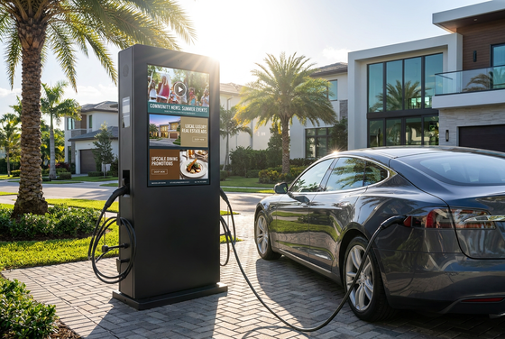 Kiosk do ładowania pojazdów elektrycznych z ekranem LCD 43
