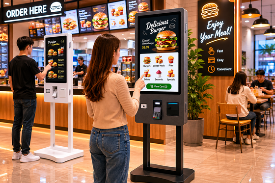 Kiosk samoobsługowy o pojemnościowym ekranie dotykowym 32
