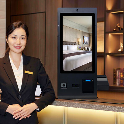 OCR Passport Reader 24 Inch Desktop Hotel Check In Kiosk samoobsługowy z mikrofonem kamerą