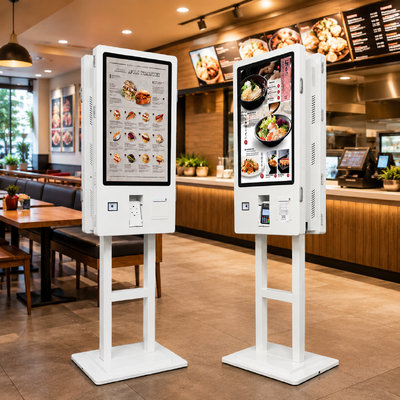 32 cali Dwóchstronny Kiosk z ekranem dotykowym z drukarką termiczną dla restauracji