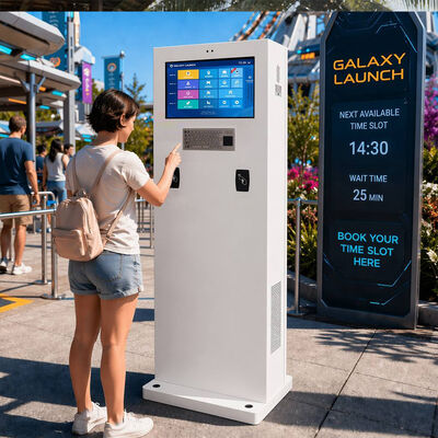 Kiosk zewnętrzny z 24-calowym ekranem dotykowym ze stali nierdzewnej 316, czytnikiem kart RFID i klawiaturą