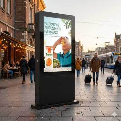 43,55,65inch outdoor waterproof android digital signage with 2000nit brightness