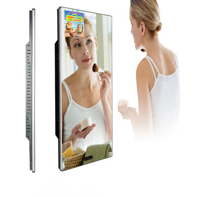 32-calowa, 43-calowa toaleta interaktywna reklama Lustro LCD, cyfrowy wyświetlacz Magic Magic Mirror z czujnikiem ruchu