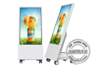 Kiosk Full HD 1080p Digital Signage Semi-Outdoor Mobile Kiosk 32 '' z akumulatorem / kołami