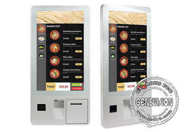 43-calowy podwójny podłogowy samoobsługowy kiosk z systemem Android 5.1 POS Terminal z drukarką