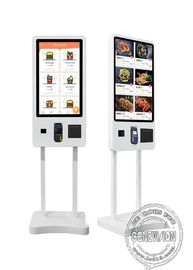 Stojak podłogowy 32-calowy samozamawiający się automatyczny kiosk płatniczy z ekranem dotykowym do fast foodów