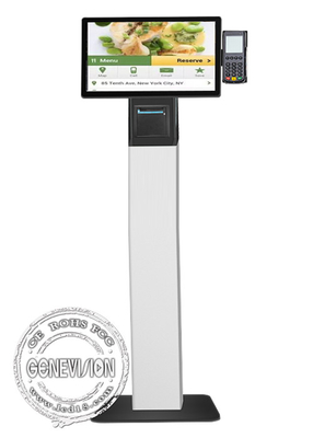 Lobby hotelowe 21,5-calowy ekran dotykowy Digital Signage Kiosk z drukarką i POS