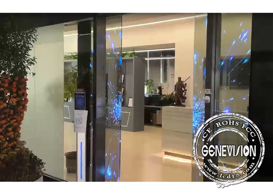 55-calowa, pionowa, przezroczysta, elastyczna ściana wideo OLED 2X2